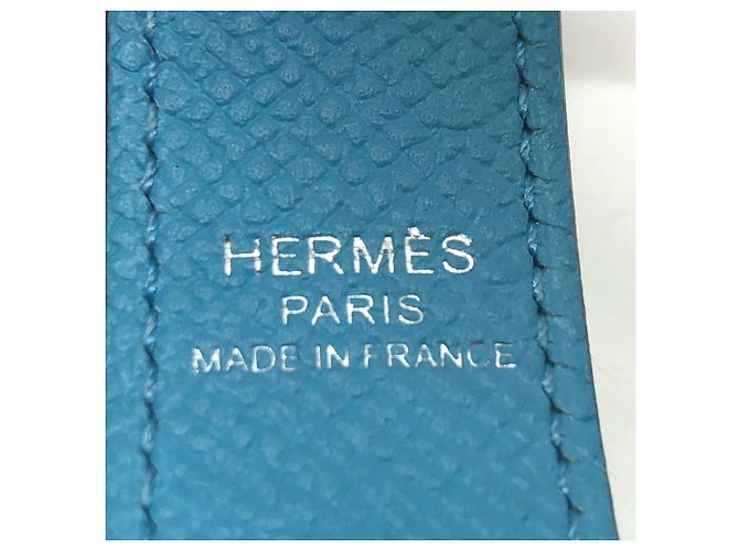 Correa de Hombro Hexagonal Traces de Cuir de Hermès Azul - vista 6