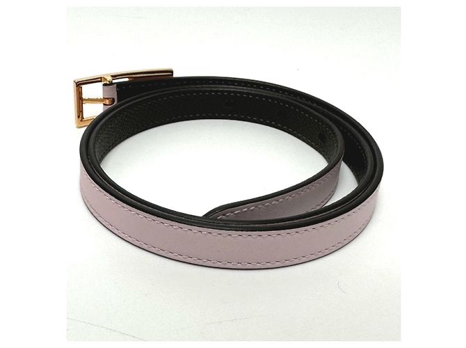 Reversible Lucky 15 PM Gürtel von Hermès Pink Khaki - Ansicht 2