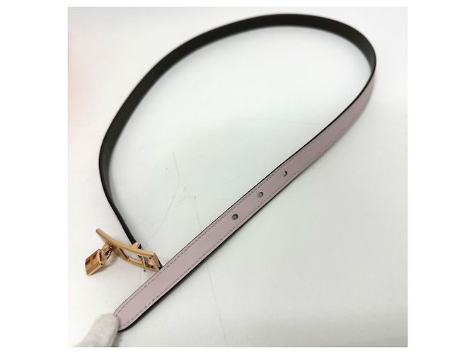 Reversible Lucky 15 PM Gürtel von Hermès Pink Khaki - Ansicht 6