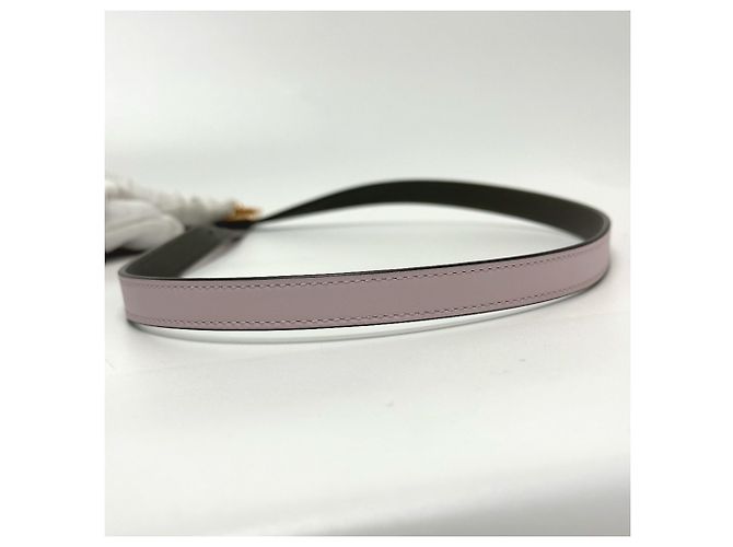 Reversible Lucky 15 PM Gürtel von Hermès Pink Khaki - Ansicht 9