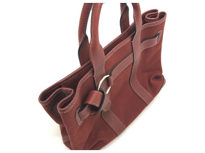Borsa Tote Petite Santu di Hermès Bordò - vista 10