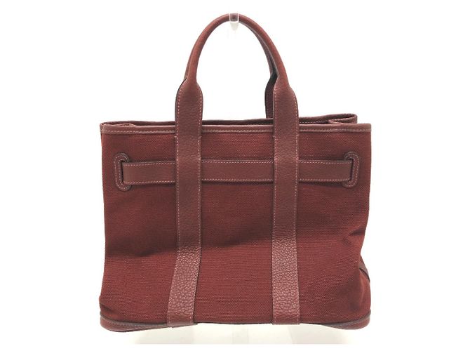 Borsa Tote Petite Santu di Hermès Bordò - vista 2