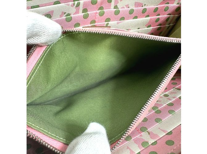 Cartera con cremallera redonda Azap Long Silk'in de Hermès Rosa - vista 10