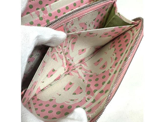 Cartera con cremallera redonda Azap Long Silk'in de Hermès Rosa - vista 12