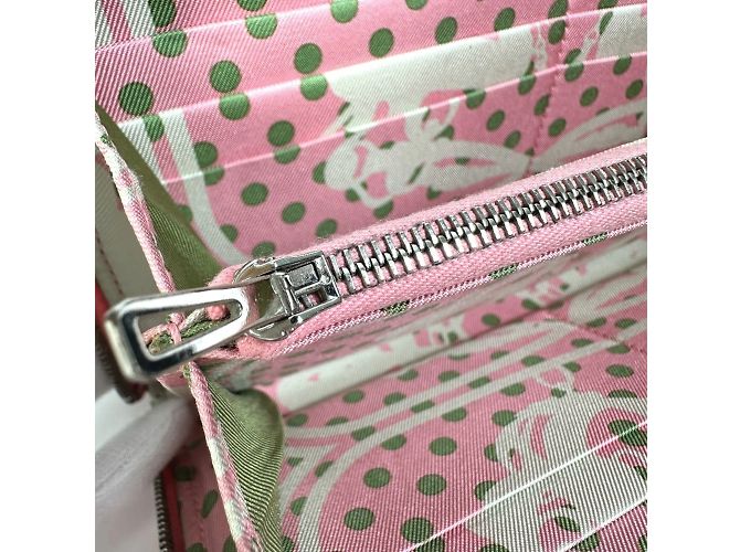 Cartera con cremallera redonda Azap Long Silk'in de Hermès Rosa - vista 9