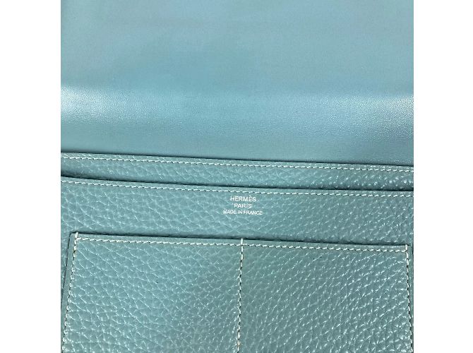 Hermès Cartera Larga Dogon Duo GM Togo Hermes Azul - vista 10