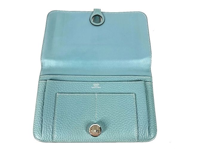Hermès Cartera Larga Dogon Duo GM Togo Hermes Azul - vista 9