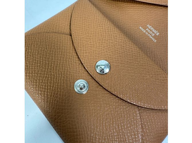 Billetera Duo Calvi de Hermès Castaño - vista 10