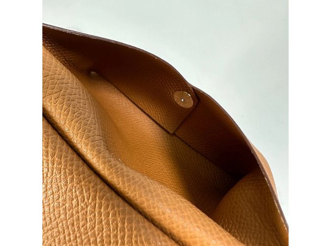Billetera Duo Calvi de Hermès Castaño - vista 12