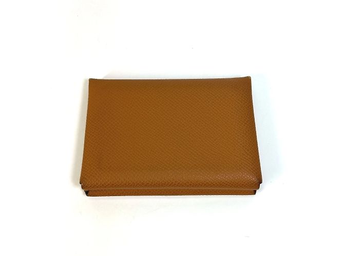 Billetera Duo Calvi de Hermès Castaño - vista 2