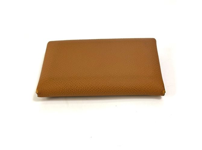 Billetera Duo Calvi de Hermès Castaño - vista 6