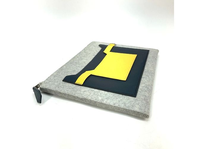 Hermès Pochette Hermes Toudou 29 Marrone Giallo - vista 3