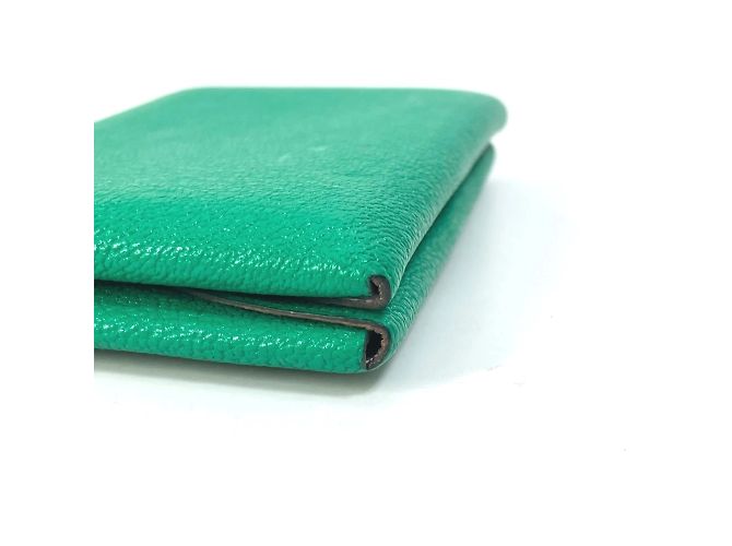 Porte-cartes bi-matière Calvi Duo d'Hermès Rose Multicolore Vert - vue 5