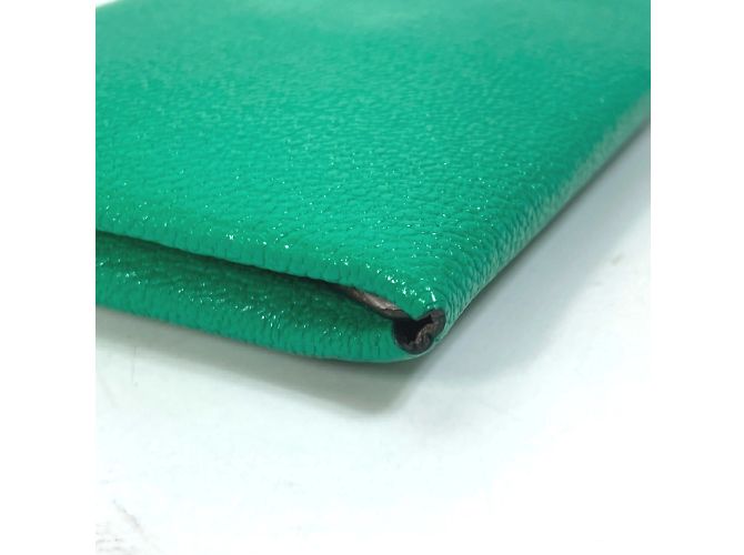Porte-cartes bi-matière Calvi Duo d'Hermès Rose Multicolore Vert - vue 7