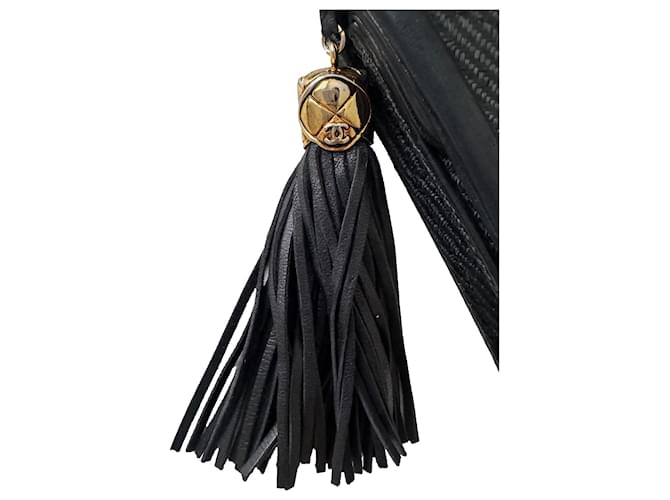 Chanel Borsa a tracolla Double Flap Nero Gold hardware - vista 19