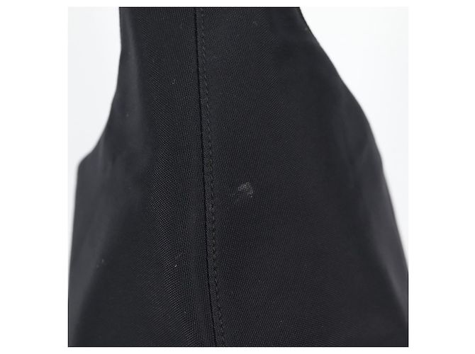 Borsa a Spalla Vala in Nylon Nero e Argento di Salvatore Ferragamo Auth bs27290 - vista 6