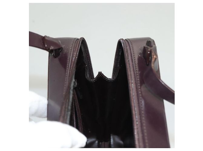 Bolsa de Ombro GUCCI Esmalte Outlet Roxo 001 3091 3754 Auth bs28276 - vista 17