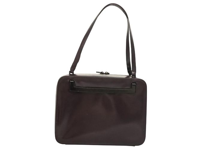 Bolsa de Ombro GUCCI Esmalte Outlet Roxo 001 3091 3754 Auth bs28276 - vista 2