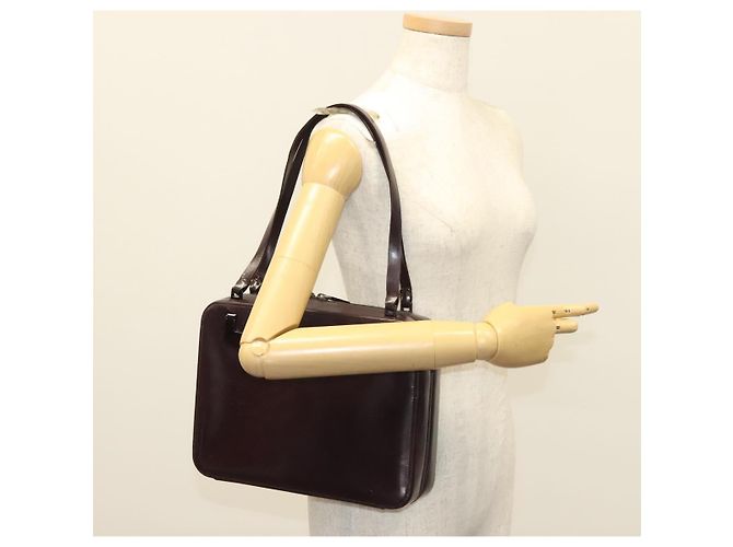 Bolsa de Ombro GUCCI Esmalte Outlet Roxo 001 3091 3754 Auth bs28276 - vista 21