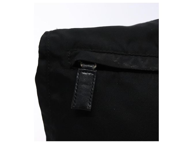 PRADA Schultertasche Nylon Schwarz Silber Authentisch bs28236 - Ansicht 15