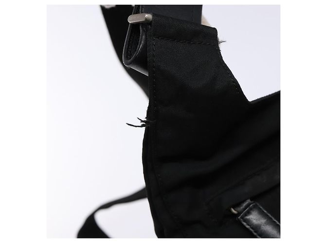 PRADA Schultertasche Nylon Schwarz Silber Authentisch bs28236 - Ansicht 16