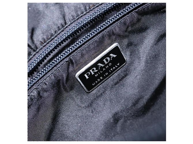 PRADA Schultertasche Nylon Schwarz Silber Authentisch bs28236 - Ansicht 17