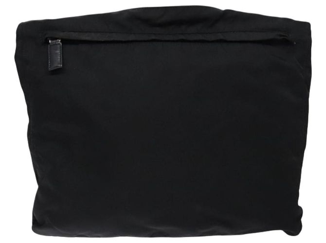 PRADA Schultertasche Nylon Schwarz Silber Authentisch bs28236 - Ansicht 2