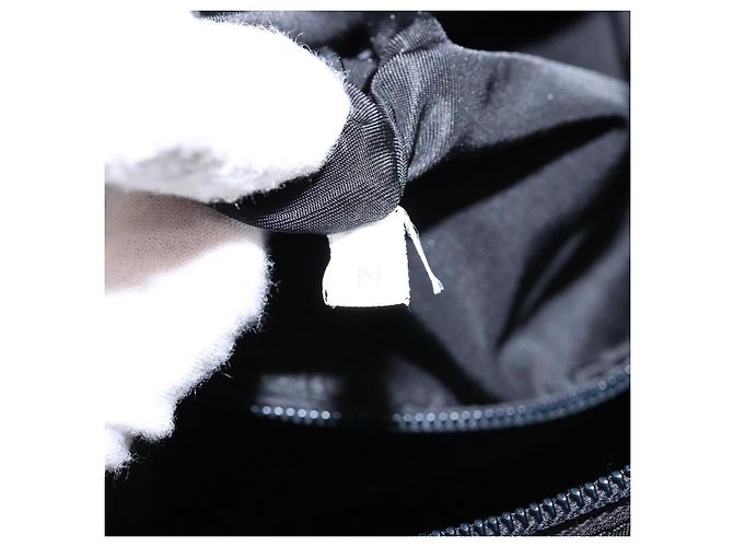PRADA Schultertasche Nylon Schwarz Silber Authentisch bs28236 - Ansicht 24