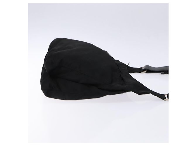 PRADA Schultertasche Nylon Schwarz Silber Authentisch bs28236 - Ansicht 4