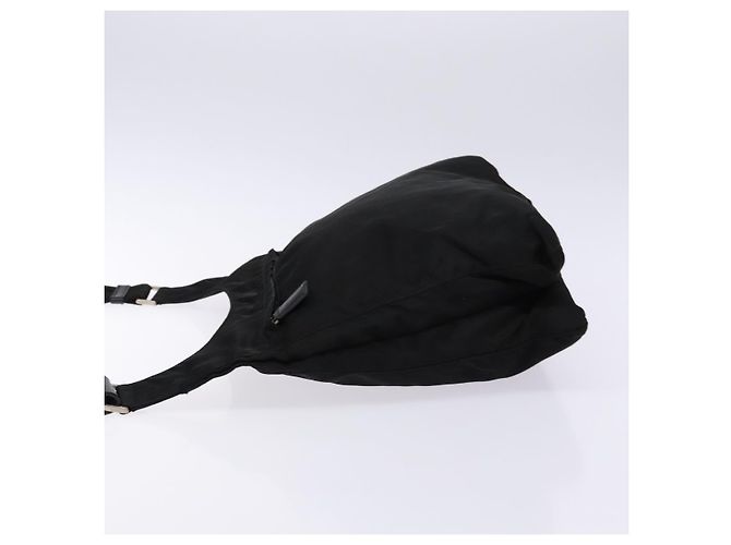 PRADA Schultertasche Nylon Schwarz Silber Authentisch bs28236 - Ansicht 5