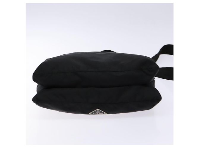 PRADA Schultertasche Nylon Schwarz Silber Authentisch bs28236 - Ansicht 9
