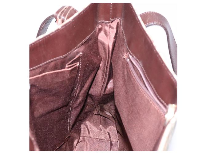 Autre Marque Borsa Tote Burberrys Nova Check in tela beige oro Auth ep9927 D'oro - vista 18