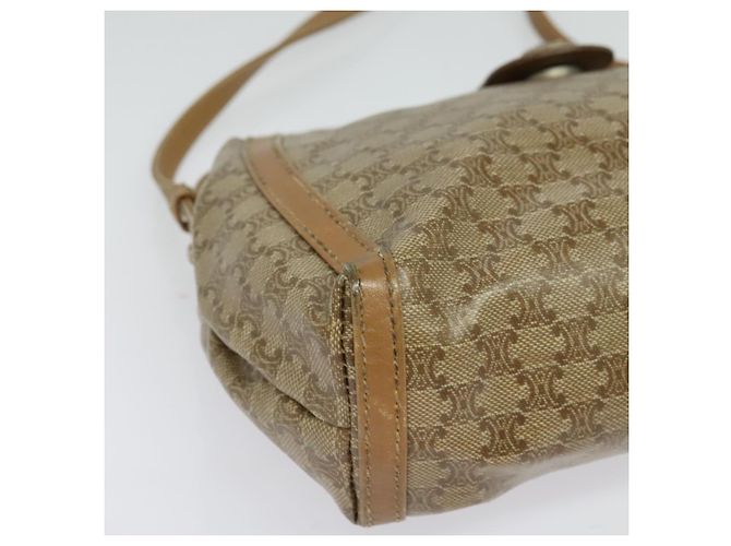 Céline Borsa a Spalla in Tela Macadam CELINE PVC Beige Oro Auth 133587 D'oro - vista 2