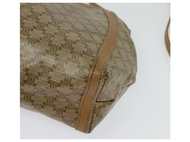 Céline Borsa a Spalla in Tela Macadam CELINE PVC Beige Oro Auth 133587 D'oro - vista 3