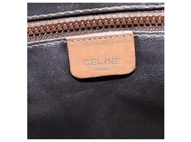 Céline Borsa a Spalla in Tela Macadam CELINE PVC Beige Oro Auth 133587 D'oro - vista 7