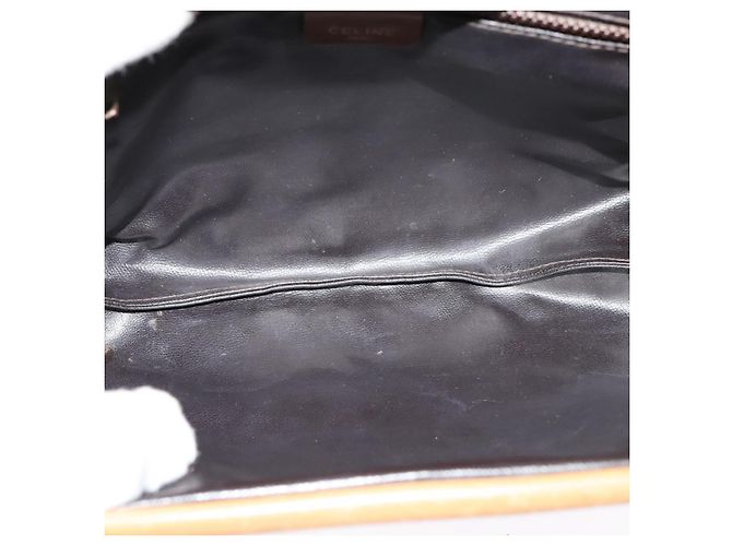 Céline Borsa a Spalla in Tela Macadam CELINE PVC Beige Oro Auth 133587 D'oro - vista 8