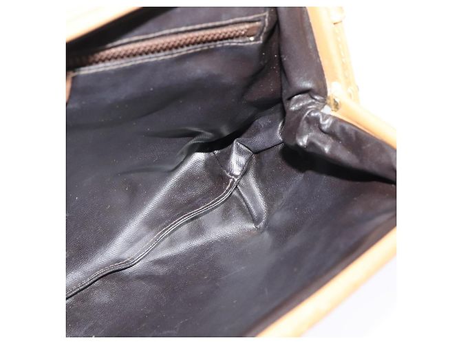 Céline Borsa a Spalla in Tela Macadam CELINE PVC Beige Oro Auth 133587 D'oro - vista 9