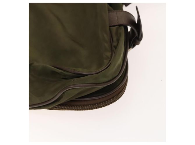 PRADA Funda para prendas de nylon caqui plata Auth bs28233 - vista 14