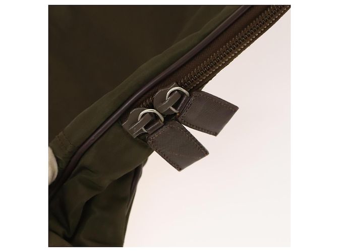 PRADA Funda para prendas de nylon caqui plata Auth bs28233 - vista 19