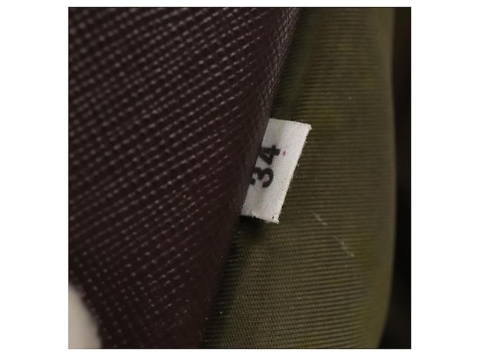 PRADA Funda para prendas de nylon caqui plata Auth bs28233 - vista 26