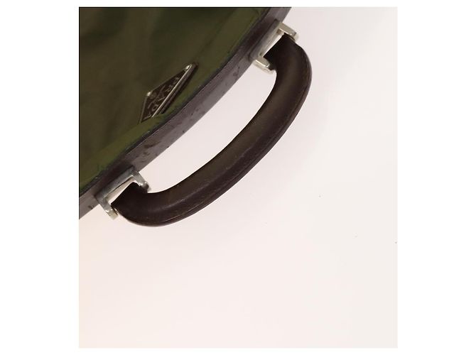 PRADA Funda para prendas de nylon caqui plata Auth bs28233 - vista 9