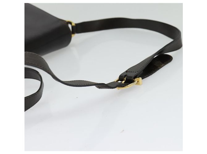 Borsa a Spalla Gancini in Pelle Marrone Oro Auth 133270 di Salvatore Ferragamo - vista 19