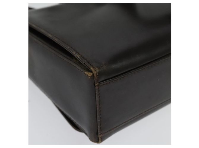 Borsa a Spalla Gancini in Pelle Marrone Oro Auth 133270 di Salvatore Ferragamo - vista 4