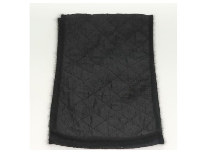 Chanel Sciarpa Matelassé in Lana Nera CC Auth 133729 Nero - vista 8