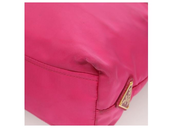 PRADA Borsa a Mano Nylon 2 vie Rosa Oro Auth 135626 D'oro - vista 18