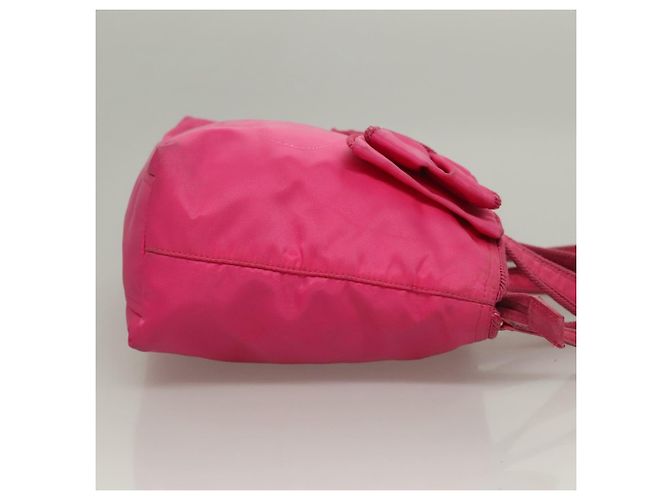 PRADA Borsa a Mano Nylon 2 vie Rosa Oro Auth 135626 D'oro - vista 3