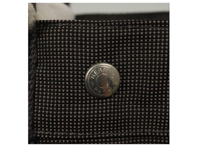 Hermès HERMES Handtasche Her Line aus grauem Canvas Auth 135663 Braun - Ansicht 14