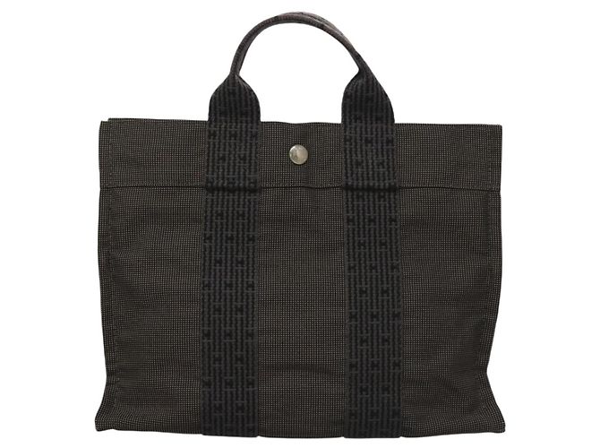 Hermès HERMES Handtasche Her Line aus grauem Canvas Auth 135663 Braun - Ansicht 2