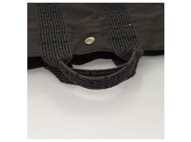 Hermès HERMES Handtasche Her Line aus grauem Canvas Auth 135663 Braun - Ansicht 7