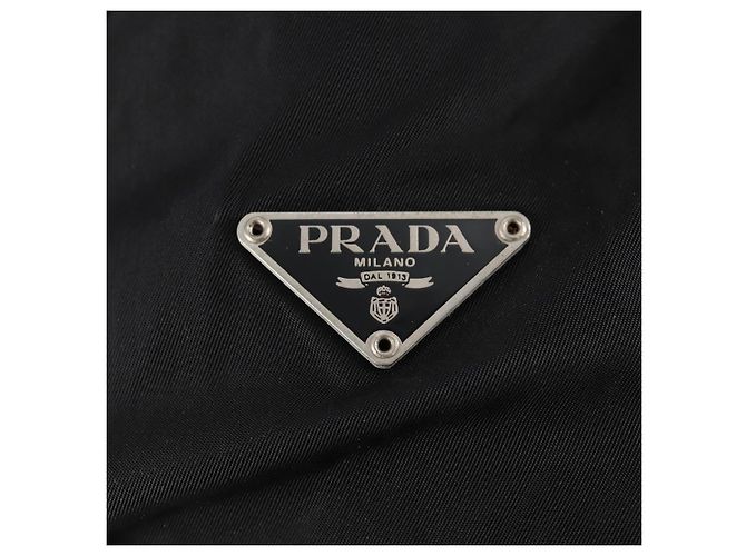 Borsa a Spalla PRADA in Nylon Nero Argento Autentica bs27299 - vista 15